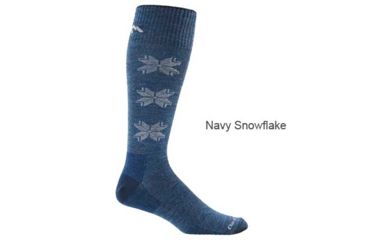 Image of Darn Tough Ski/Ride Over-The-Calf Ultralight Sock - Men's - Navy Snowflake S