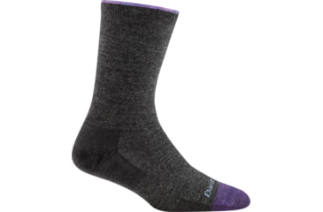 Image of Darn Tough Solid Basic Crew Light Sock - Womens, Charcoal, Small, 6012-CHARCOAL-S-DARN