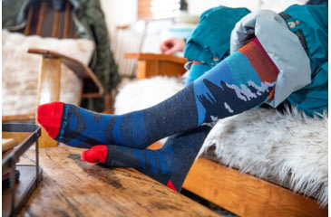 Image of Darn Tough Solstice OTC Lightweight Ski Sock - Mens, Charcoal, Large, 8014-CHARCOAL-L-DARN