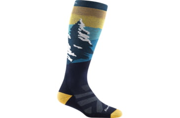 Image of Darn Tough Solstice Over-The-Calf Midweight w/ Cushion Ski Sock - Womens, Dark Teal, Large, 8023-DARK-TEAL-L-DARN
