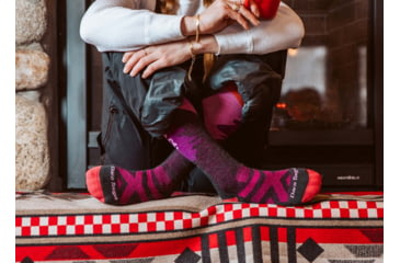 Image of Darn Tough Solstice Over-The-Calf Midweight w/ Cushion Ski Sock - Womens, Nightshade, Large, 8023-NIGHTSHADE-L-DARN