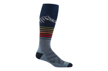 Image of Darn Tough Steep Lines OTC Lightweight with Cushion Socks - Mens, Eclipse, Medium, 8052-ECLIPSE-M-DARN