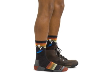 Image of Darn Tough Sunset Ridge Micro Crew Lightweight Hiking Sock - Mens, Charcoal, Medium, 1997-CHARCOAL-M-DARN