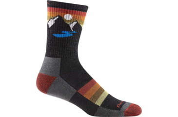 Image of Darn Tough Sunset Ridge Micro Crew Lightweight Hiking Sock - Mens, Charcoal, Medium, 1997-CHARCOAL-M-DARN