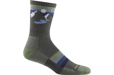 Image of Darn Tough Sunset Ridge Micro Crew Lightweight Hiking Sock - Mens, Forest, Medium, 1997-FOREST-M-DARN