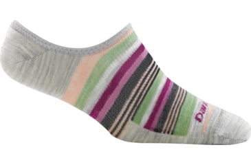 Image of Darn Tough Topless Multi Stripe No Show Hidden Light Sock - Womens, Ash, Medium, 6001-ASH-M-DARN