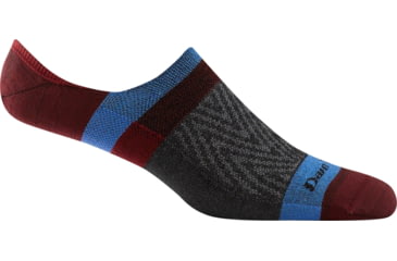 Image of Darn Tough Topless Zig Zag No Show Hidden Lightweight Sock - Mens, Burgundy, Medium, 6079-BURGUNDY-M-DARN