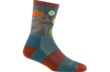 Image of Darn Tough Trailblazer Micro Crew Lightweight with Cushion Socks - Womens, Teal, Large, 5016-TEAL-L-DARN