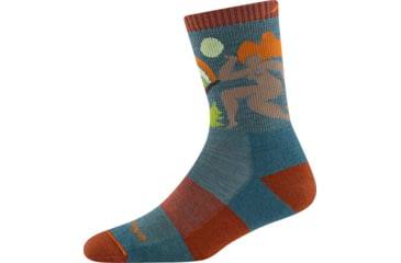 Image of Darn Tough Trailblazer Micro Crew Lightweight with Cushion Socks - Womens, Teal, Large, 5016-TEAL-L-DARN