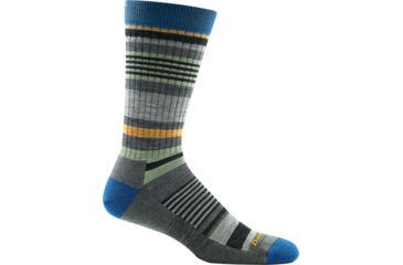 Image of Darn Tough Unstandard Stripe Crew Light Cushion Sock - Mens, Gray, Medium, 1696-GRAY-M-DARN