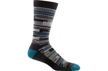 Image of Darn Tough Urban Block Light Cushion Sock - Mens, Black, Medium, 1697-BLACK-M-DARN