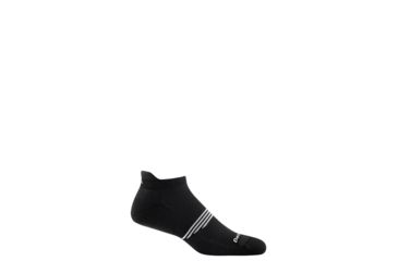 Image of Darn Tough Element No Show Tab Lightweight with Cushion Socks - Men's, Black, Large 1101-BLACK-L-DARN