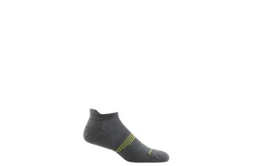Image of Darn Tough Element No Show Tab Lightweight with Cushion Socks - Men's, Gray, Medium 1101-GRAY-M-DARN