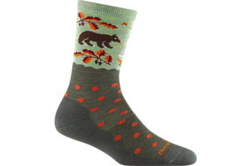 Image of Darn Tough Wild Life Crew Lightweight w/ Cushion Socks - Womens, Forest, Small, 6105-FOREST-S-DARN