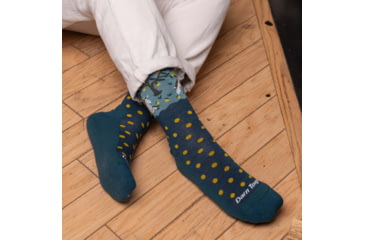 Image of Darn Tough Wild Life Crew Lightweight With Cushion Shoes - Womens, Dark Teal, Small, 6105-DARK-TEAL-S-DARN