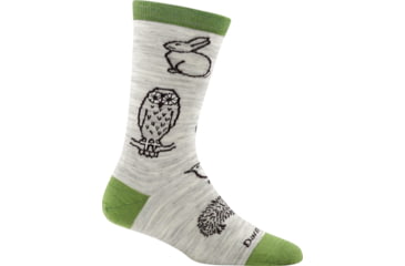Image of Darn Tough Woodland Creatures Crew Light Sock - Women's, Ash, Small, 1678_ASH_S_DARN