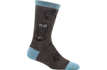 Image of Darn Tough Woodland Creatures Crew Light Sock - Womens, Taupe, Small, 1678-TAUPE-S-DARN