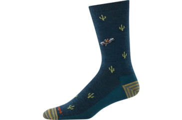 Image of Darn Tough Woold Woold West Crew Lightweight Socks - Mens, Dark Teal, Medium, 6132-N-8008-04