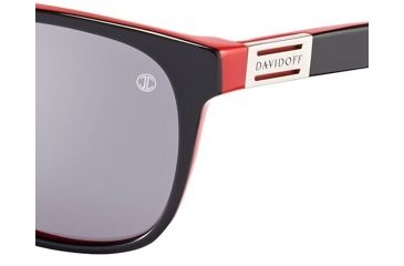 Image of Davidoff 97129 Sunglasses, Black Frame, Grey W/ Silver Mirror Lens-97129-6676