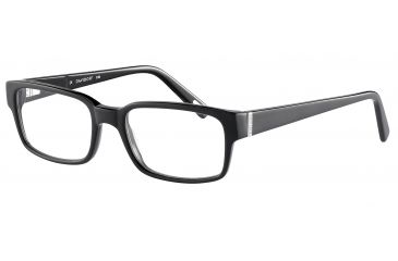 Image of Davidoff 91027 Progressive Prescription Eyeglasses - Black Frame and Clear Lens 91027-8840PR
