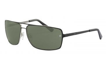 Image of Davidoff 97325 Bifocal Prescription Sunglasses - Black Frame and Grey Green Lens 97325-560BI