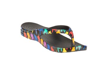 Image of Loudmouth Mens Flip Flop, Razzle Dazzle Black, 10