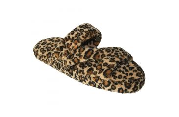 Image of Womens Fluffy Z Slippers, Leopard Print, 9-10
