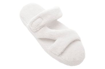 Image of Womens Fluffy Z Slippers, White, 9-10