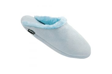 Image of Womens Foam Slide Scuff Slippers, Baby Blue, 5-6