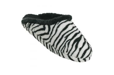Image of Womens Foam Slide Scuff Slippers, Zebra, 9-10