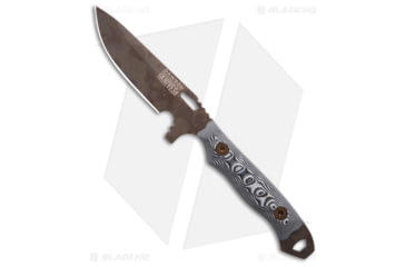 Image of Dawson Knives Outcast Fixed Blade Knife, 4.125in, CPM MagnaCut, Drop Point Blade, G-10, Tan Handle, Tan/Black, 8.25 inch, BHQ-192188