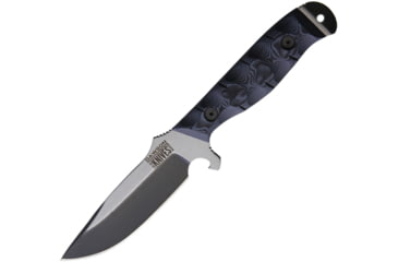 Image of Dawson Knives Pathfinder Specter Black Knife, 4.5 Specter finish CPM-3V carbon steel blade, Black and gray sculpted G10 handle, DW12737