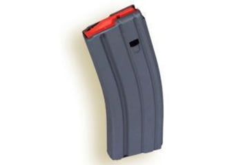Image of Ammunition Storage Components AR-15/M-16 30 Round Rifle Magazine, .223 Remington, Orange Follower, Grey Aluminum, 30-223-AL-GM-O-ASC