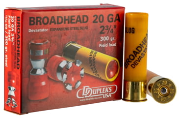 Image of Ddupleks Usa Broadhead Devastator 20 Gauge 11/16 oz 2.75in Centerfire Shotgun Slug Ammo, 5 Rounds, 20D20