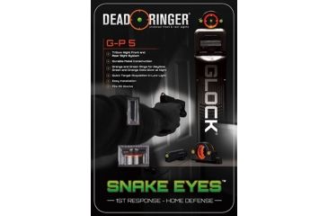 Image of Dead Deer DR4682 Snake Eyes Sight Set Tritium Front/Rear Fits Glock Orange/Green