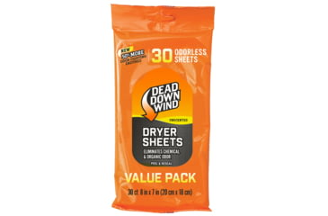 Image of Dead Down Wind 113019 Dryer Sheets 8 X 7 30 Per Pkg Unscented