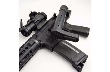 Image of Dead Foot Arms Modified Cycle System, .223/.223 Wylde/5.56/.300 BLK, DLC Bolt Carrier Group BCG, Left Side Folding Stock Adapter, Black Anodized DFA-MCS-LFSRC-DLC