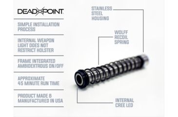 Image of Dead Point Glock 33, Gen 3 Guide Rod Housed Weapon Light, Stainless Steel 707129272065