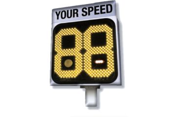 Image of Decatur Electronics OnSite Pole Sign 110V Powered Radar, White, OS75MXACWH