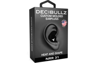 Image of Decibullz Custom Molded Earplugs, Black, Standard, PLG1-BLK
