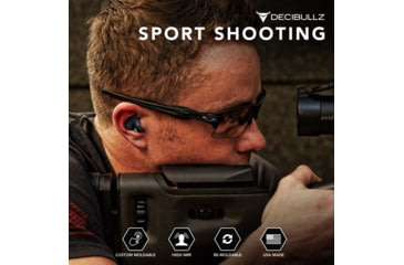 Image of Decibullz Custom Molded Earplugs, Black, Standard, PLG1-BLK