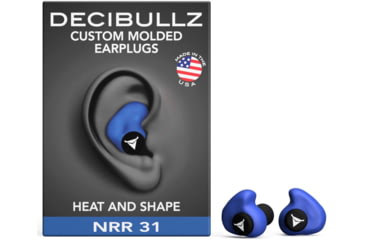 Image of Decibullz Custom Molded Earplugs, Blue, Standard, PLG1-BLU