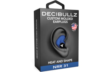 Image of Decibullz Custom Molded Earplugs, Blue, Standard, PLG1-BLU