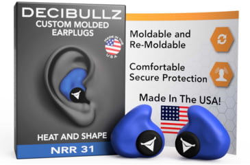 Image of Decibullz Custom Molded Earplugs, Blue, Standard, PLG1-BLU