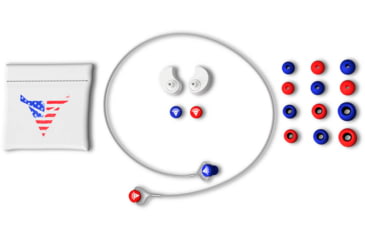 Image of Decibullz Custom Molded Earplugs, Limited USA Edition, Red/White/Blue, PLG1-USA