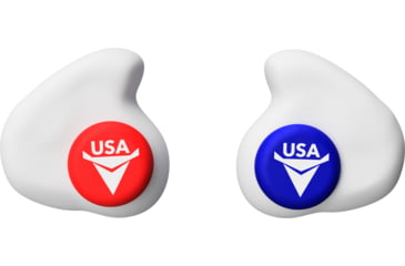 Image of Decibullz Custom Molded Earplugs, Limited USA Edition, Red/White/Blue, PLG1-USA