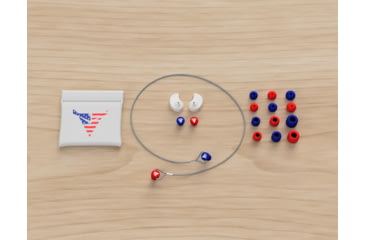 Image of Decibullz Custom Molded Earplugs, Limited USA Edition, Red/White/Blue, PLG1-USA