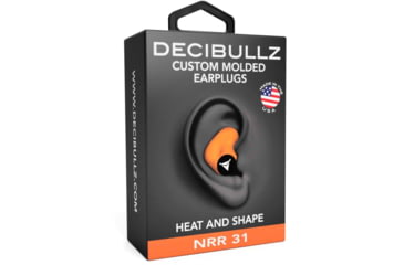 Image of Decibullz Custom Molded Earplugs, Orange, Standard, PLG1-ORG