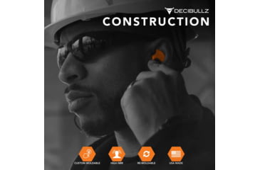 Image of Decibullz Custom Molded Earplugs, Orange, Standard, PLG1-ORG