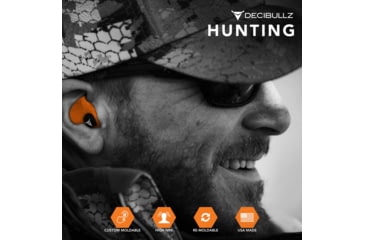 Image of Decibullz Custom Molded Earplugs, Orange, Standard, PLG1-ORG